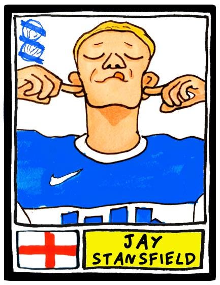 Birmingham City Vol 2 - No Score Draws Blues 24/25 Edition - A3 print of 24 hand-drawn Panini-Doodles Of BCFC's 24/25 League One Champions