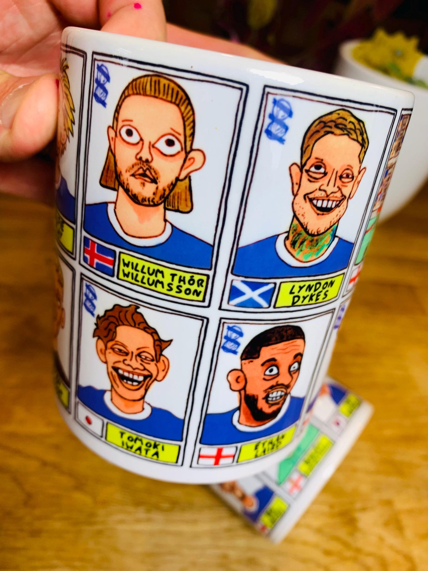 Birmingham City Vol 2 No Score Draws Mug Set - Set of TWO DIFFERENT 11oz Mugs with Wonky Panini-Doodles of BCFC's's 24/25 League One Winners