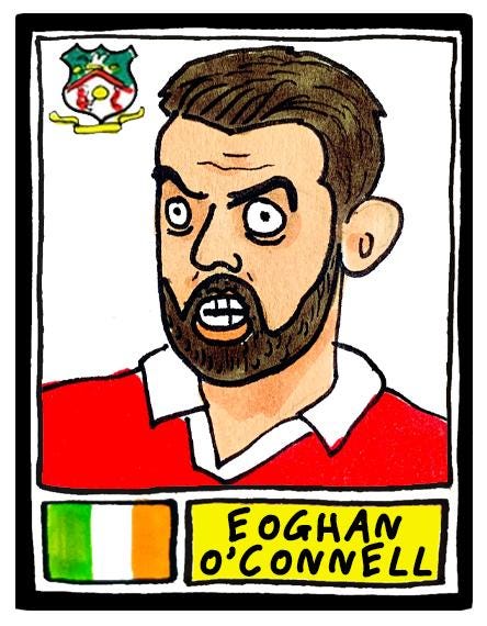 Wrexham Vol 4 - No Score Draws Welcome To The Championship Edition - A3 print of 24 hand-drawn Panini-doodles Of WFC's 24/25 Promotion Squad
