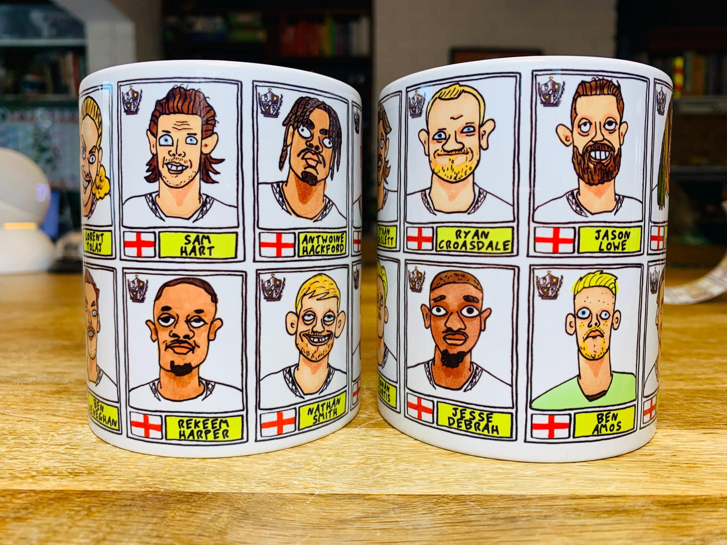 Port Vale Going Up No Score Draws Mug Set - Set of TWO DIFFERENT 11oz Ceramic Mugs with 24 Wonky Panini-Doodles of PVFC's 24-25 Team