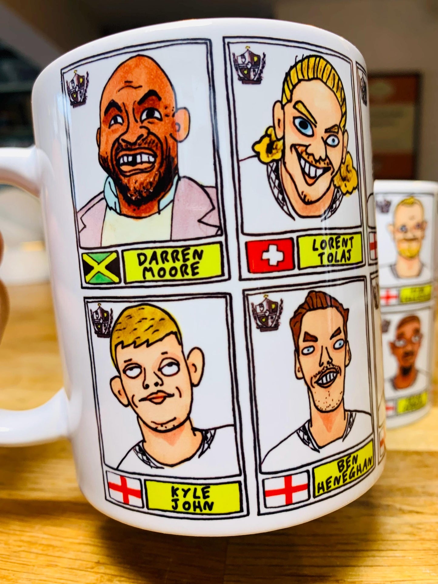 Port Vale Going Up No Score Draws Mug Set - Set of TWO DIFFERENT 11oz Ceramic Mugs with 24 Wonky Panini-Doodles of PVFC's 24-25 Team