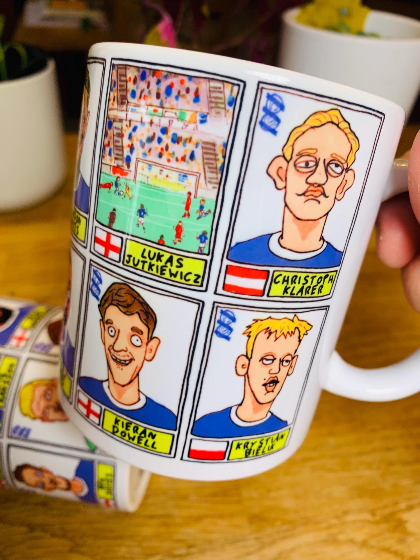 Birmingham City Vol 2 No Score Draws Mug Set - Set of TWO DIFFERENT 11oz Mugs with Wonky Panini-Doodles of BCFC's's 24/25 League One Winners