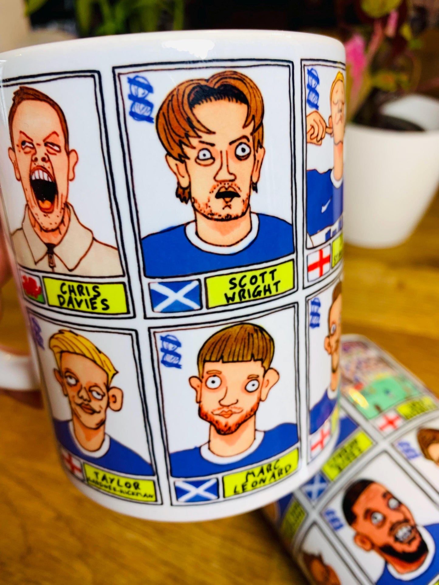 Birmingham City Vol 2 No Score Draws Mug Set - Set of TWO DIFFERENT 11oz Mugs with Wonky Panini-Doodles of BCFC's's 24/25 League One Winners