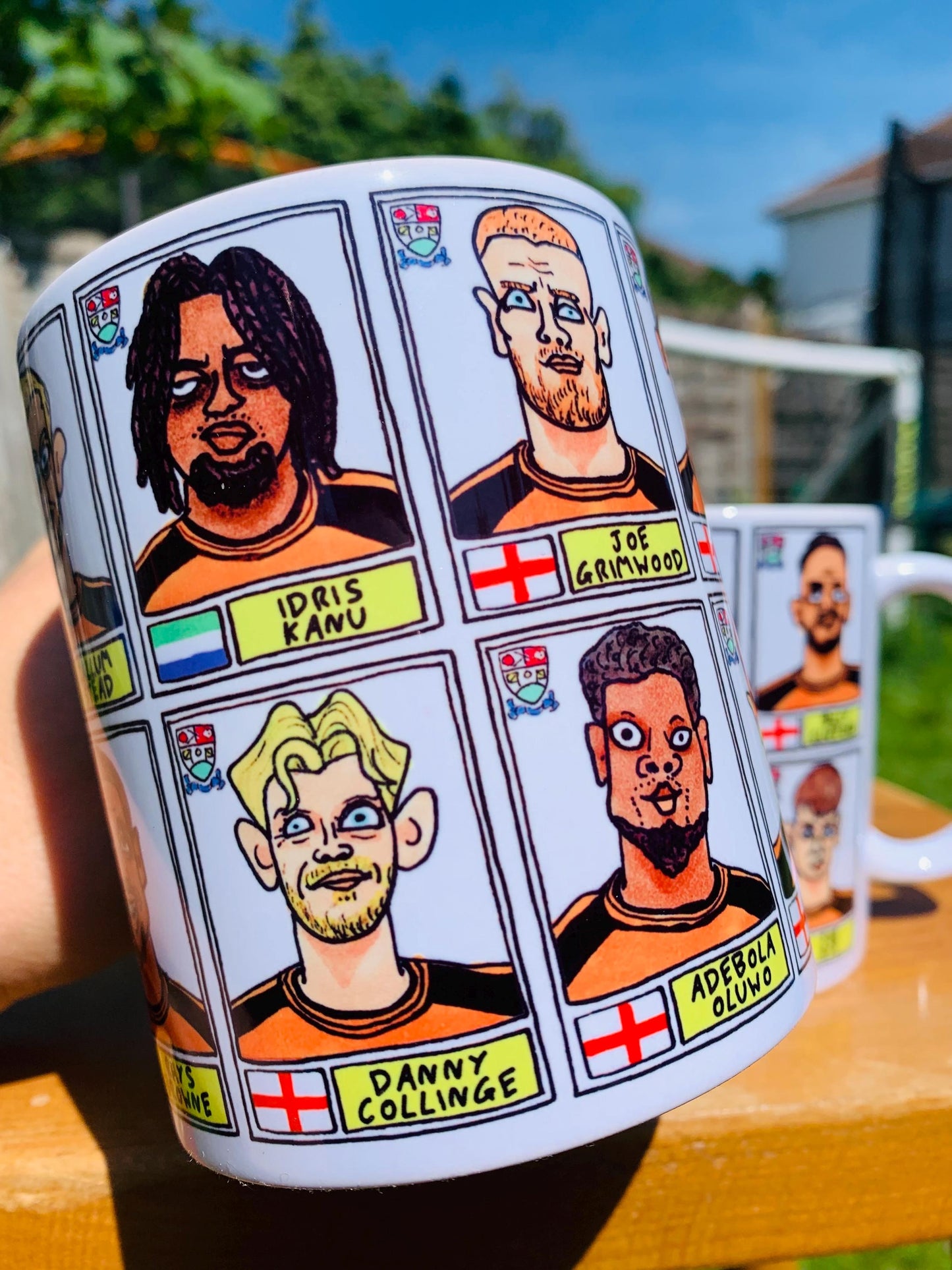 Barnet No Score Draws Mug Set - Set of TWO DIFFERENT 11oz Ceramic Mugs with Wonky Panini-Doodles of The Bees' 24/25 National League Winners