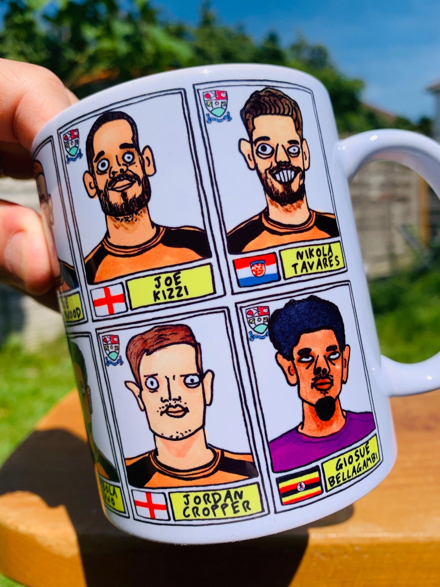 Barnet No Score Draws Mug Set - Set of TWO DIFFERENT 11oz Ceramic Mugs with Wonky Panini-Doodles of The Bees' 24/25 National League Winners