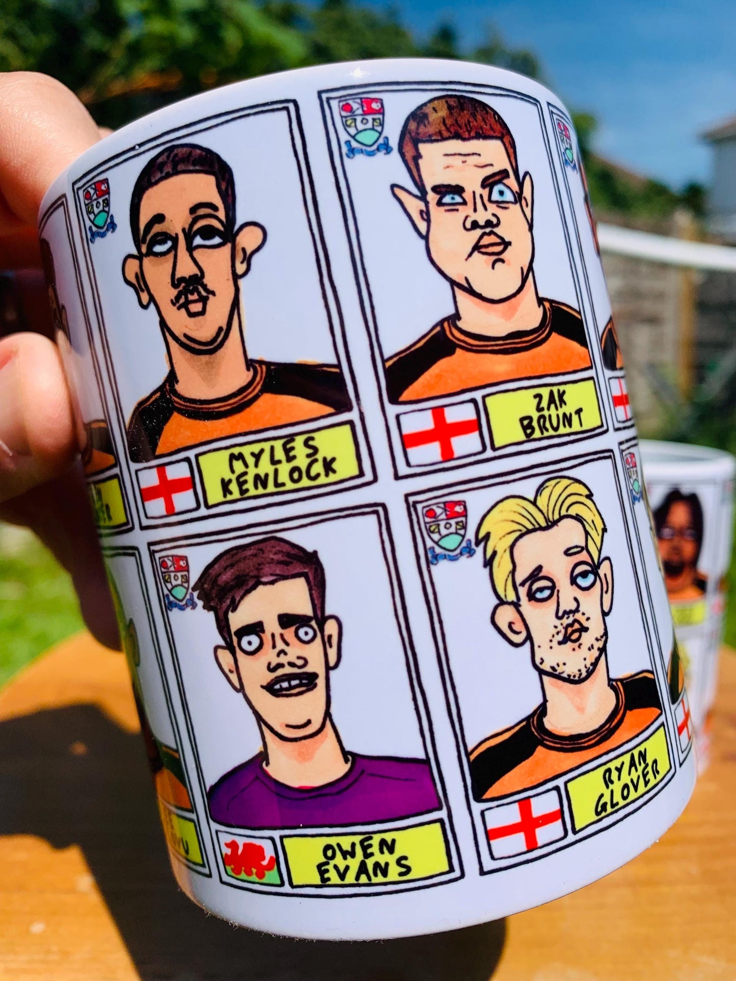 Barnet No Score Draws Mug Set - Set of TWO DIFFERENT 11oz Ceramic Mugs with Wonky Panini-Doodles of The Bees' 24/25 National League Winners