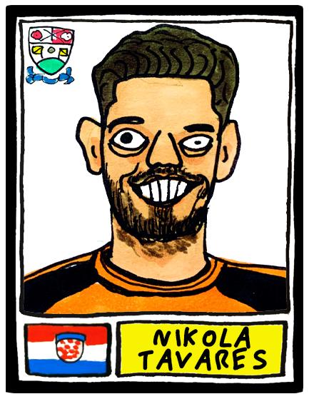 Barnet - No Score Draws The Hive Edition - A3 print of 24 Wonky Panini-style Doodles Of The Bees' 24/25 National League- Winning Squad