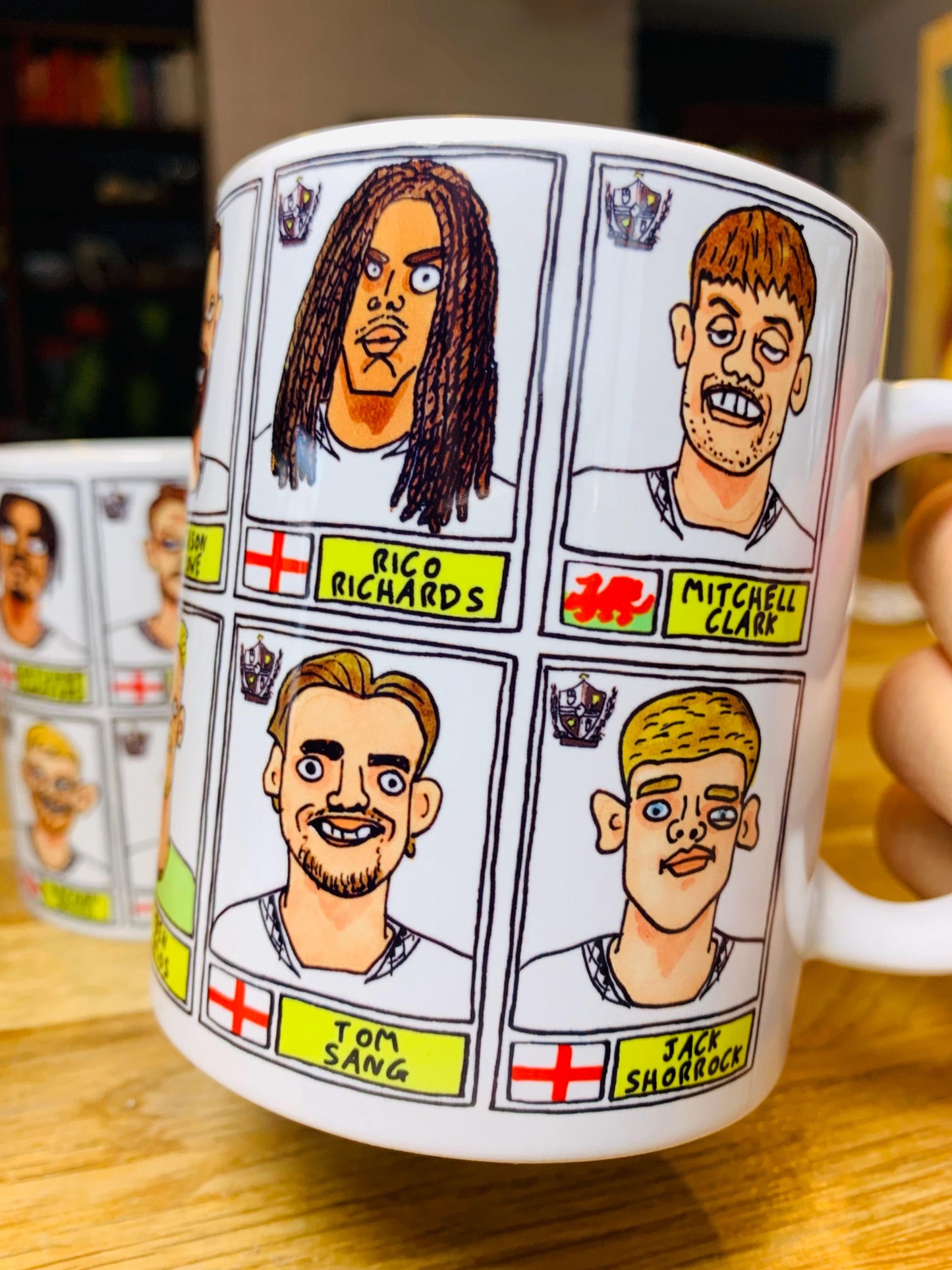 Port Vale Going Up No Score Draws Mug Set - Set of TWO DIFFERENT 11oz Ceramic Mugs with 24 Wonky Panini-Doodles of PVFC's 24-25 Team