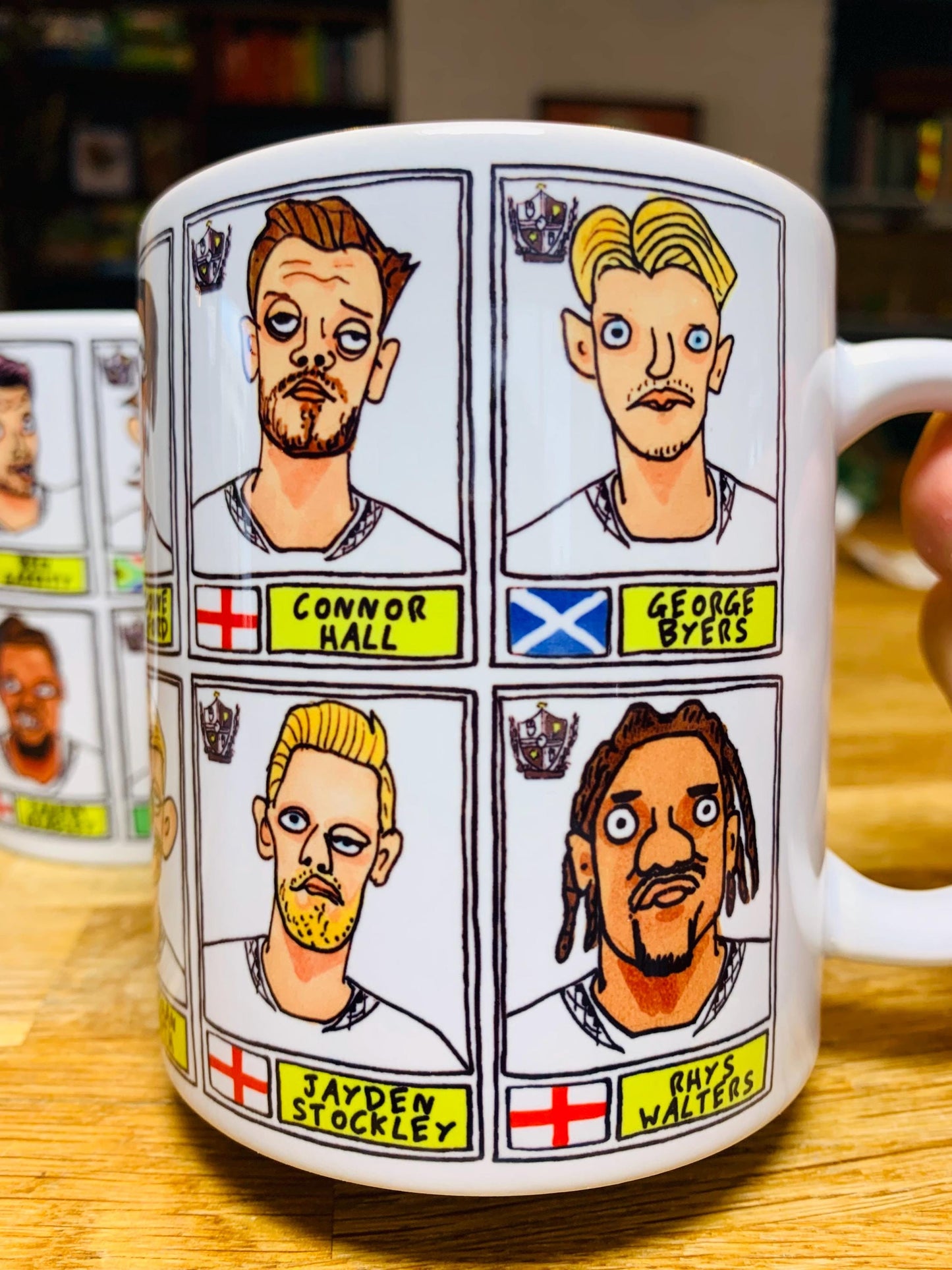 Port Vale Going Up No Score Draws Mug Set - Set of TWO DIFFERENT 11oz Ceramic Mugs with 24 Wonky Panini-Doodles of PVFC's 24-25 Team