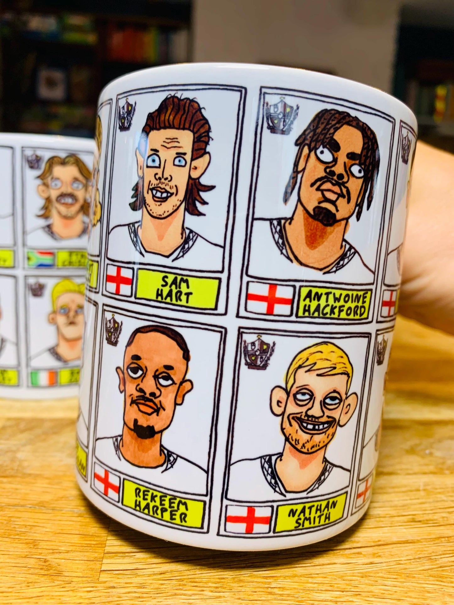 Port Vale Going Up No Score Draws Mug Set - Set of TWO DIFFERENT 11oz Ceramic Mugs with 24 Wonky Panini-Doodles of PVFC's 24-25 Team