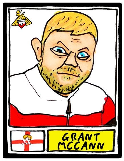 Doncaster Rovers - No Score Draws Donny Going Up Edition - A3 print of 24 hand-drawn Panini-doodles Of DRFC's 24/25 Promotion Squad