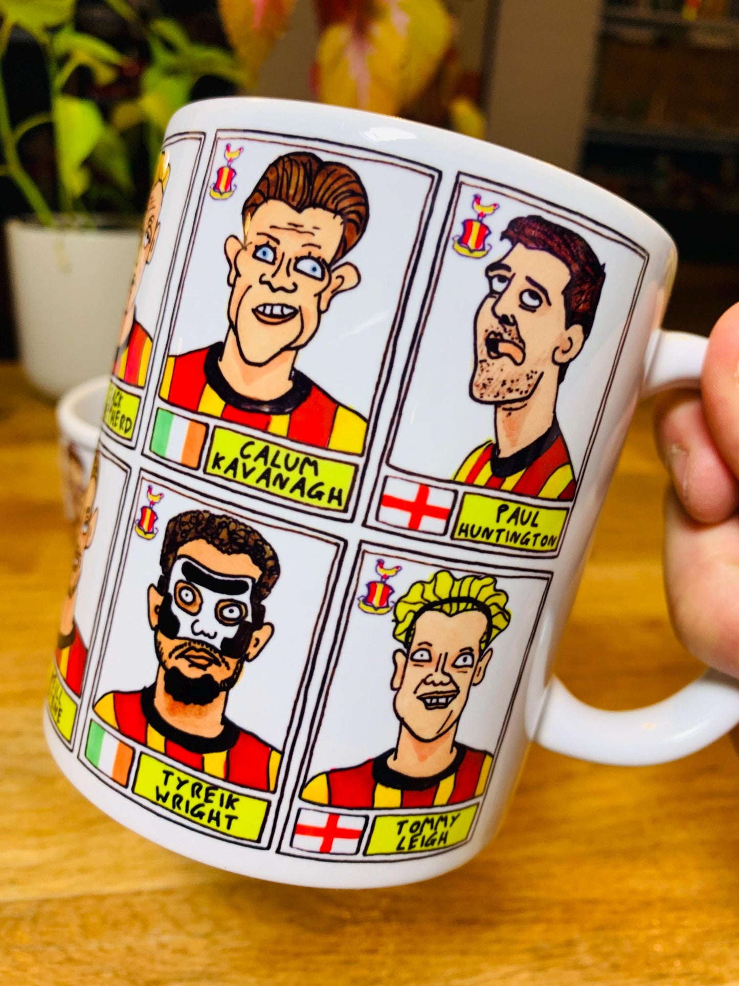 Bradford City Vol 2 Going Up No Score Draws Mug Set - Set of TWO DIFFERENT 11oz Ceramic Mugs with 24 Wonky Panini-Doodles of BCFC 24-25