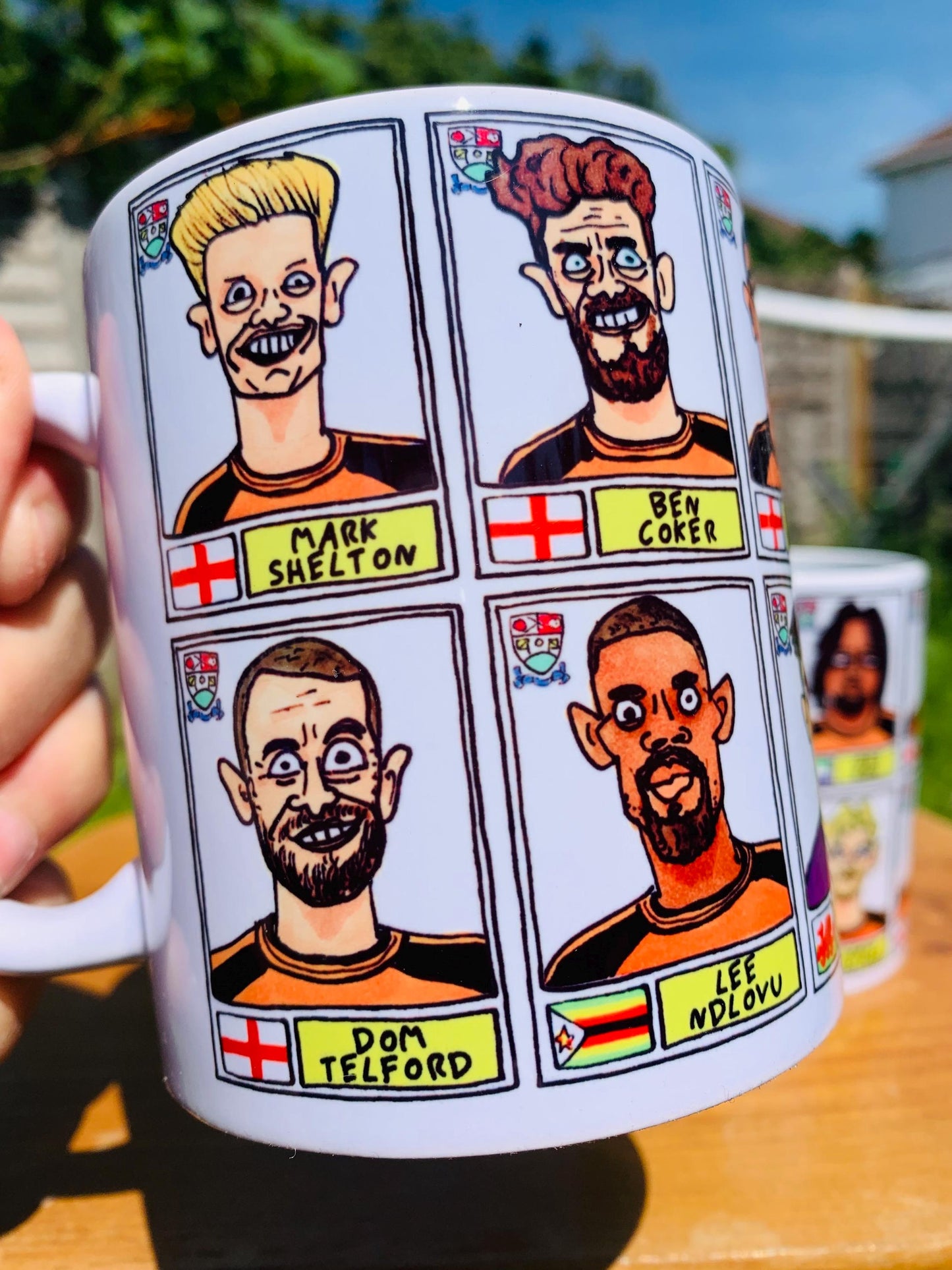 Barnet No Score Draws Mug Set - Set of TWO DIFFERENT 11oz Ceramic Mugs with Wonky Panini-Doodles of The Bees' 24/25 National League Winners