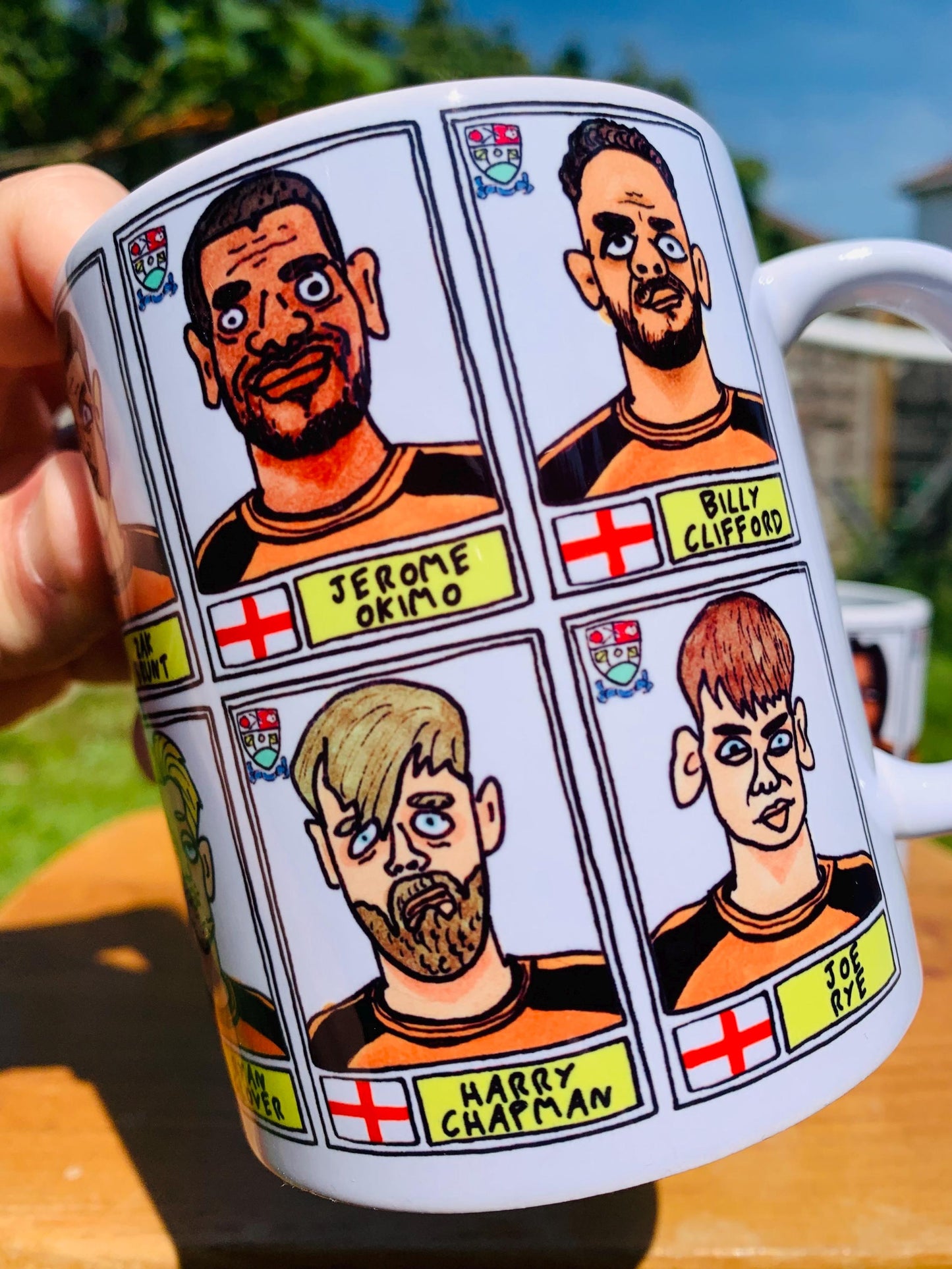 Barnet No Score Draws Mug Set - Set of TWO DIFFERENT 11oz Ceramic Mugs with Wonky Panini-Doodles of The Bees' 24/25 National League Winners