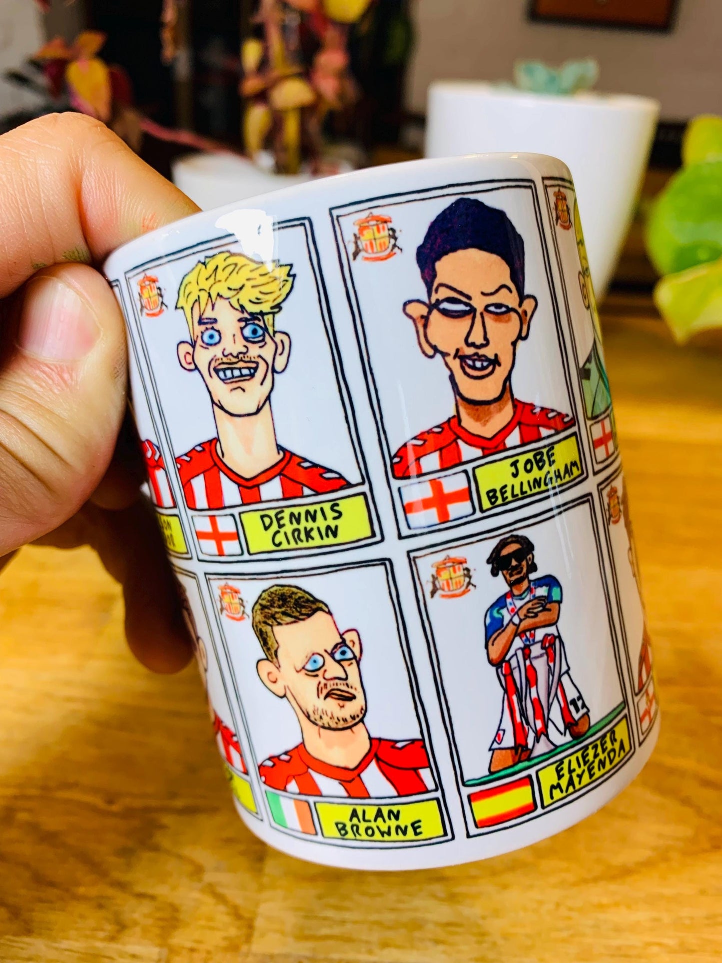 Sunderland Volume 4 - Going Up No Score Draws Mug Set - Set of TWO DIFFERENT 11oz Ceramic Mugs with Wonky Doodles Of SAFC's 24/25 Black Cats