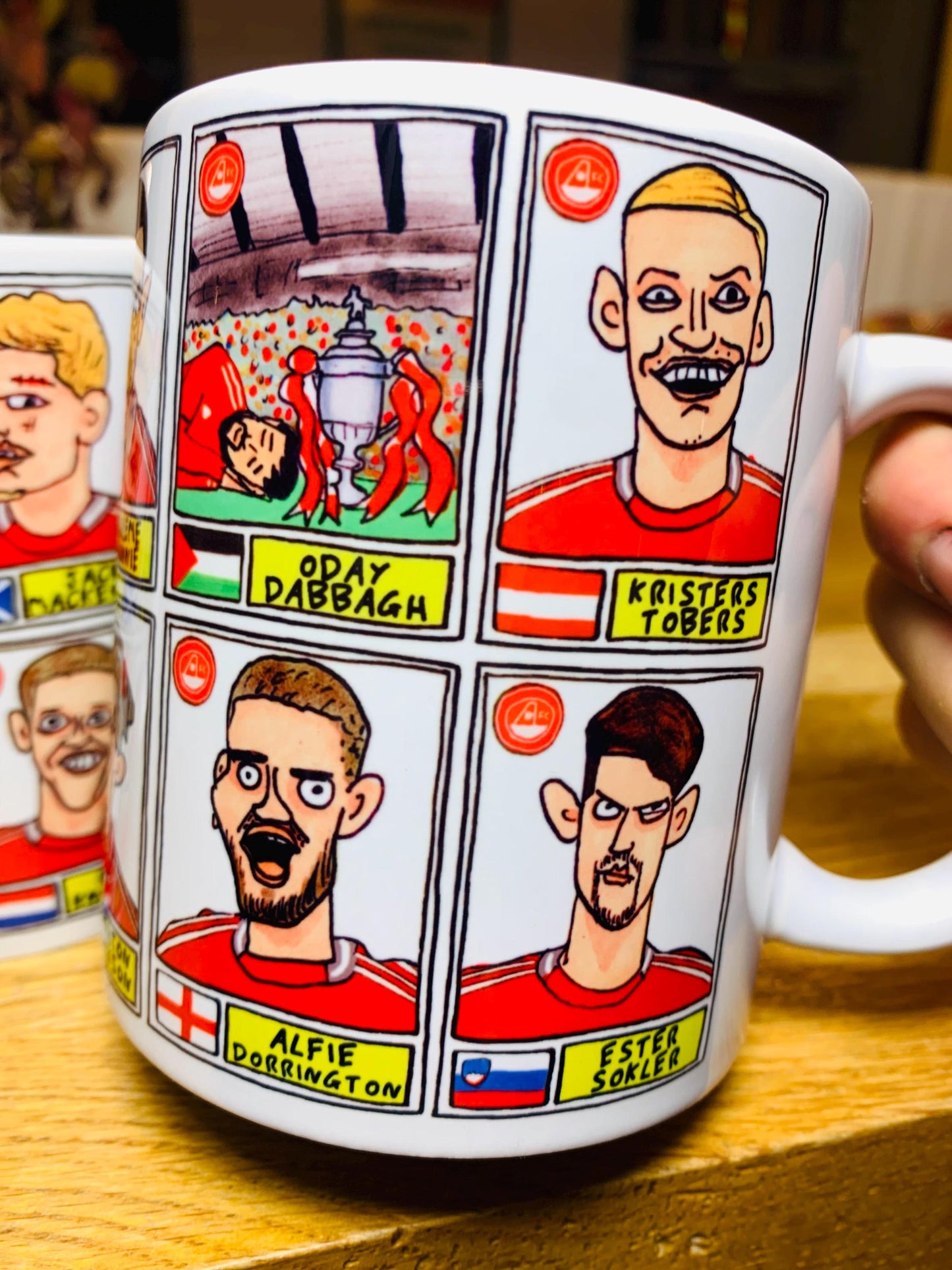 Aberdeen Vol 2 - Scottish Cup Winners 24/25 No Score Draws Mug Set - Set of TWO DIFFERENT 11oz Ceramic Mugs with Wonky Dons Panini-Doodles