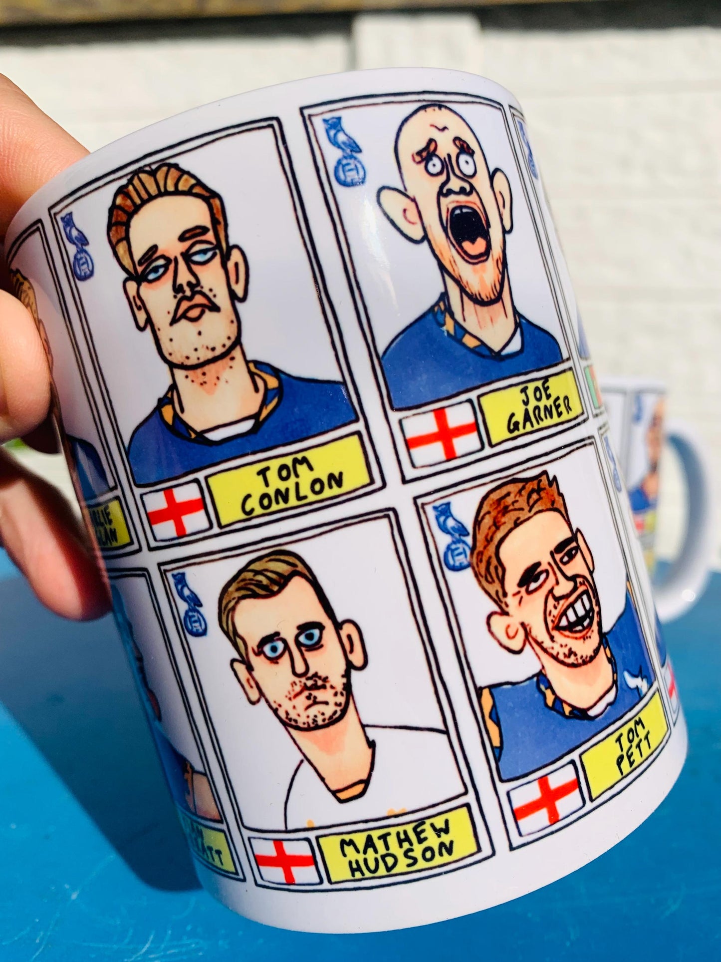 Oldham Athletic Vol 2 - Mellonball No Score Draws Mug Set - Set of TWO DIFFERENT 11oz Mugs with Wonky Doodles OAFC's 24/25 Playoff Winners