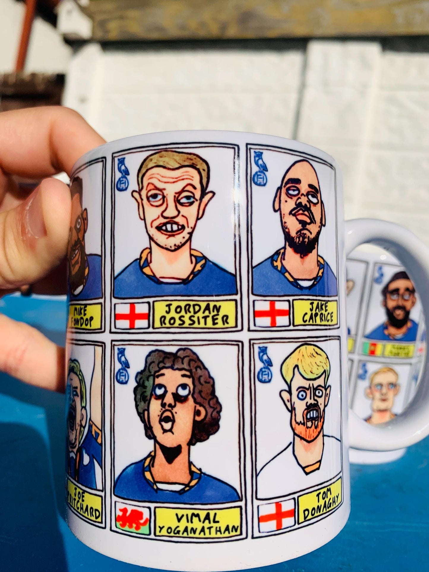 Oldham Athletic Vol 2 - Mellonball No Score Draws Mug Set - Set of TWO DIFFERENT 11oz Mugs with Wonky Doodles OAFC's 24/25 Playoff Winners