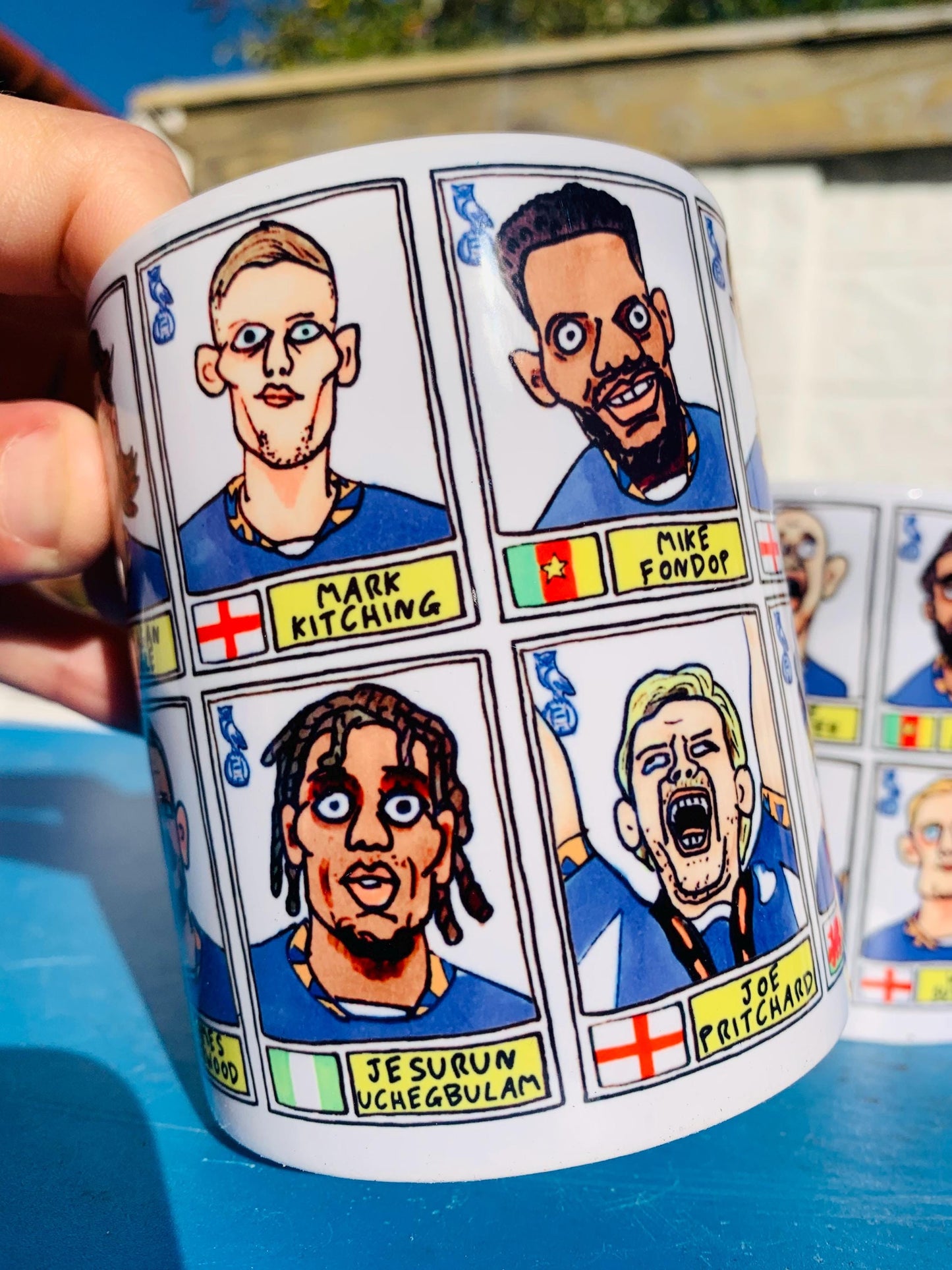 Oldham Athletic Vol 2 - Mellonball No Score Draws Mug Set - Set of TWO DIFFERENT 11oz Mugs with Wonky Doodles OAFC's 24/25 Playoff Winners