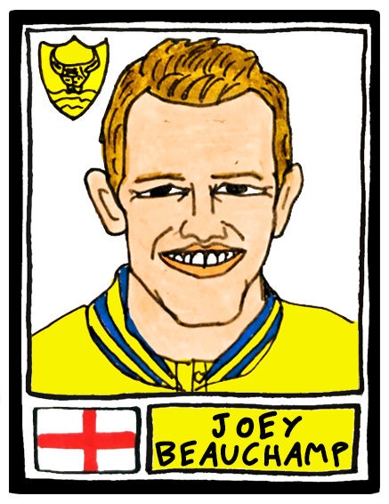 Oxford United - No Score Draws Yellows Edition - A3 print of 36 hand-drawn Panini-style football sticker legends - Cheapskate football art