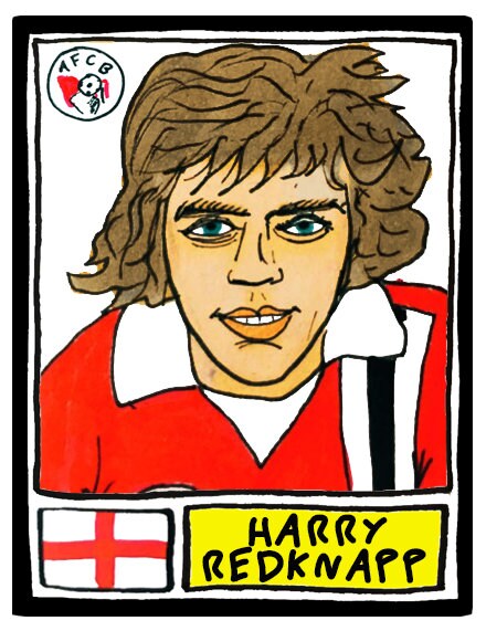 Bournemouth - No Score Draws Cherries Edition - A3 print of 36 hand-drawn Panini-style AFCB football legends - Cheapskate football art