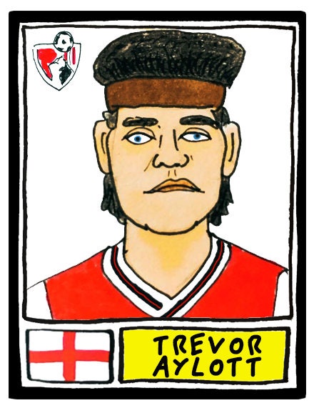 Bournemouth - No Score Draws Cherries Edition - A3 print of 36 hand-drawn Panini-style AFCB football legends - Cheapskate football art