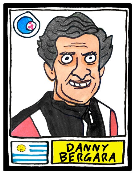 Stockport County - No Score Draws Edgeley Park Edition - A3 print of 36 hand-drawn Panini-style Doodles of SCFC Icons - Wonky football art