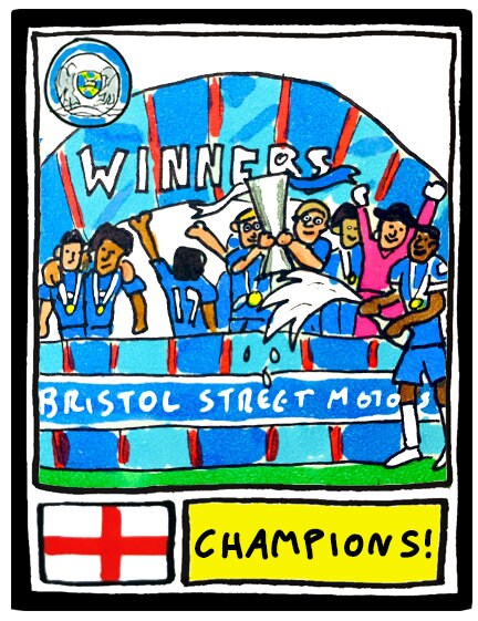 Peterborough Utd Volume 3 - No Score Draws Posh At Wembley Edition - A3 print of 24 wonky Panini-Doodles of PUFC's 23-24 EFL Trophy-Winners