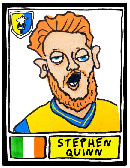 Mansfield Town - No Score Draws Stags Going Up Edition - A3 print of 24 hand-drawn Panini-style Doodles of MTFC's 23/24 Promotion Winners