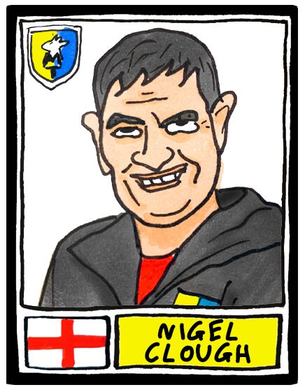 Mansfield Town - No Score Draws Stags Going Up Edition - A3 print of 24 hand-drawn Panini-style Doodles of MTFC's 23/24 Promotion Winners