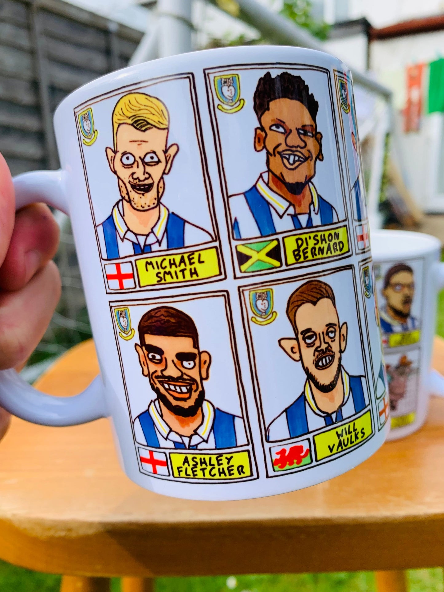 Sheffield Wednesday Vol 3 No Score Draws Mug Set - Set of TWO 11oz Ceramic Mugs with Wonky Panini-doodles of SWFC's 23/24 Great Escapists