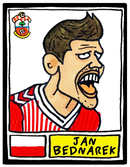 Southampton Vol 2 - No Score Draws Saints Going Up Edition - A3 print of 24 wonky hand-drawn Panini-doodles of Saint's 23/24 Playoff Winners