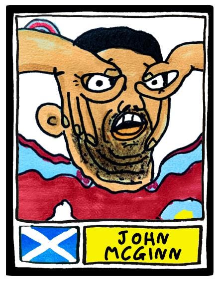 Aston Villa Volume 2 - No Score Draws Emery Edition - A3 print of 25 Wonky Panini-style football doodles of Unai Emery's 23-24 AVFC Side