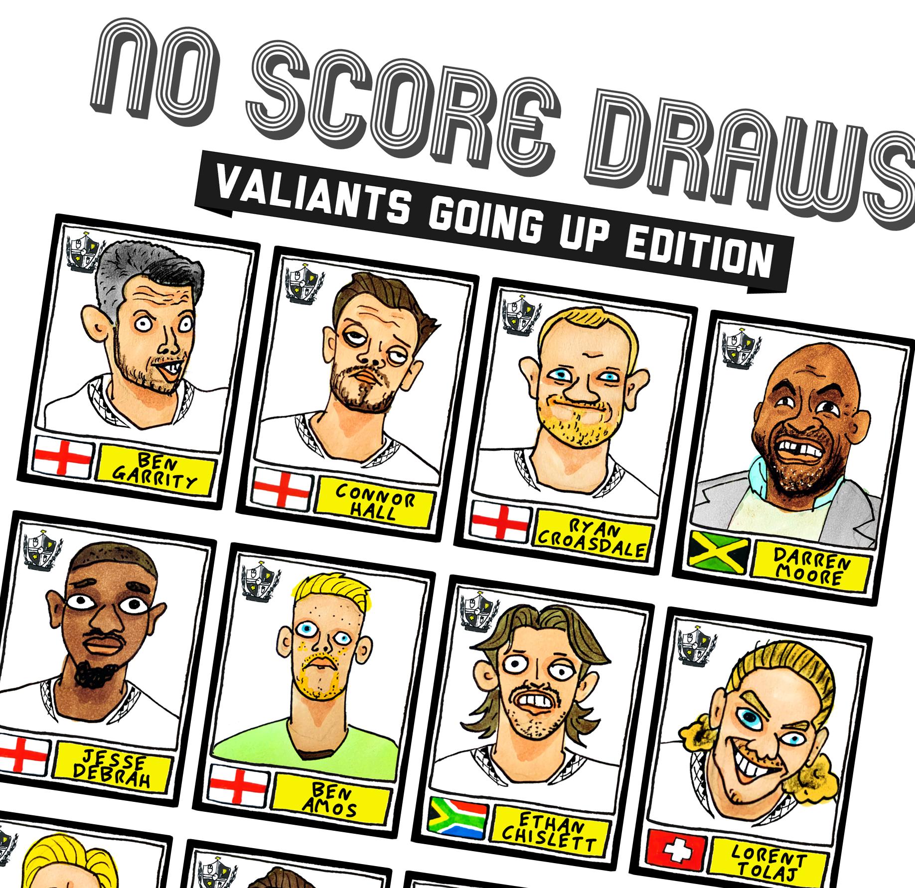 Port Vale Vol 2 - No Score Draws Valiants Going Up Edition - A3 print of 24 hand-drawn Panini-doodles Of PVFC's 24/25 Promotion Squad
