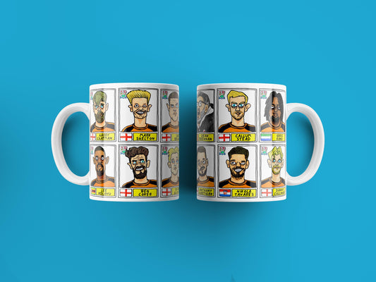 Barnet No Score Draws Mug Set - Set of TWO DIFFERENT 11oz Ceramic Mugs with Wonky Panini-Doodles of The Bees' 24/25 National League Winners