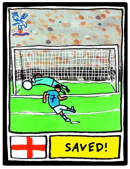 Crystal Palace Vol 2 - No Score Draws Eagles 24/25 Edition - A3 print of 24 Wonky Panini-style Doodles Of Oliver Glasner's 24/25 CPFC Squad