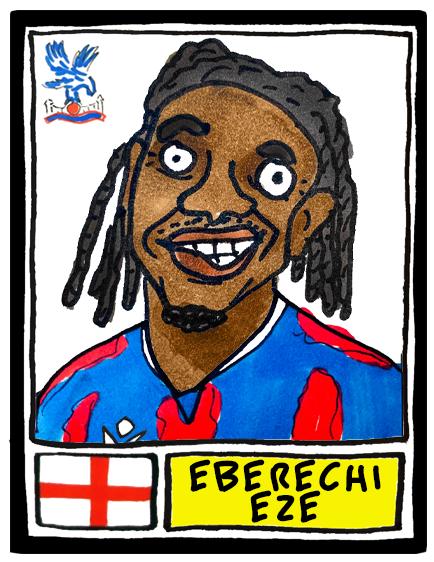 Crystal Palace Vol 2 - No Score Draws Eagles 24/25 Edition - A3 print of 24 Wonky Panini-style Doodles Of Oliver Glasner's 24/25 CPFC Squad