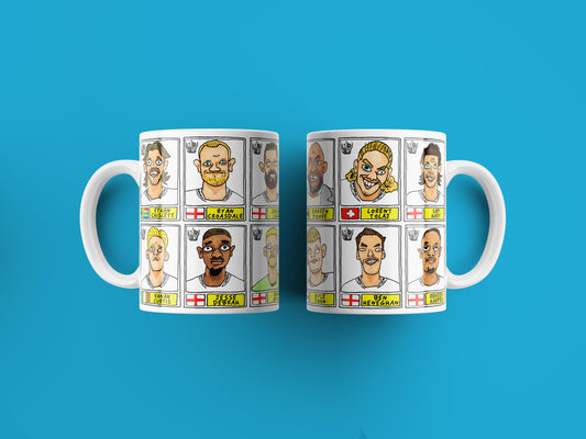 Port Vale Going Up No Score Draws Mug Set - Set of TWO DIFFERENT 11oz Ceramic Mugs with 24 Wonky Panini-Doodles of PVFC's 24-25 Team