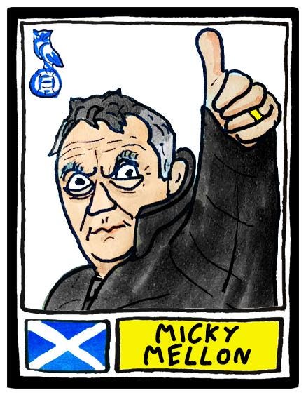 Oldham Athletic Vol 2 - No Score Draws Mellonball Edition - A3 print of 30 Wonky-Style Doodles Of OAFC's 24/25 Playoff Promotion Winners