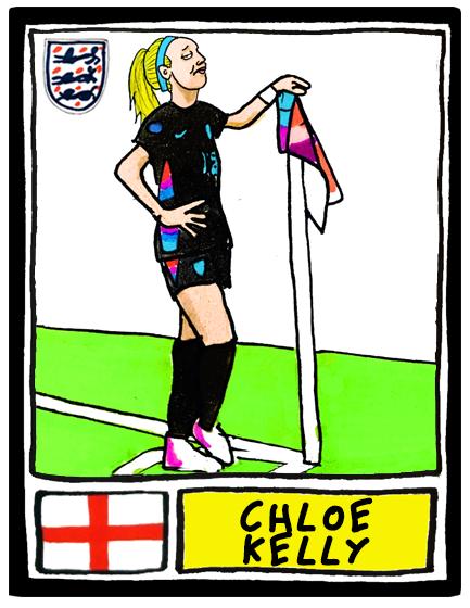 England Lionesses Vol 3 - No Score Draws Lionesses '25 Edition - A3 print of 24 wonky Panini-doodles of England Women's Euro 2025 WINNERS