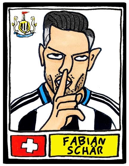 Newcastle United 25/26 - No Score Draws Toon Edition - A3 Print Of 26 Wonky No Score Draws Panini-style Doodles Of NUFC's 25/26 Magpies