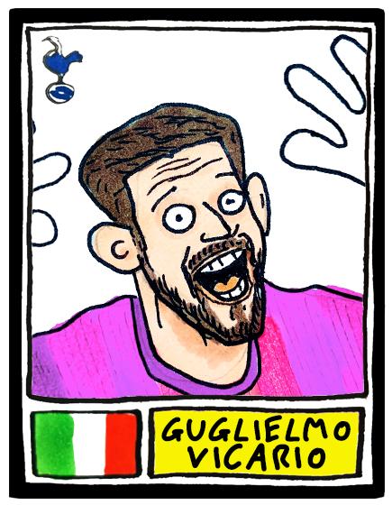 Spurs 25/26 - No Score Draws COYS 25/26 Edition - A3 print of 28 Wonky Panini-style Football Doodles of Tottenham Hotspur's 25/26 Squad