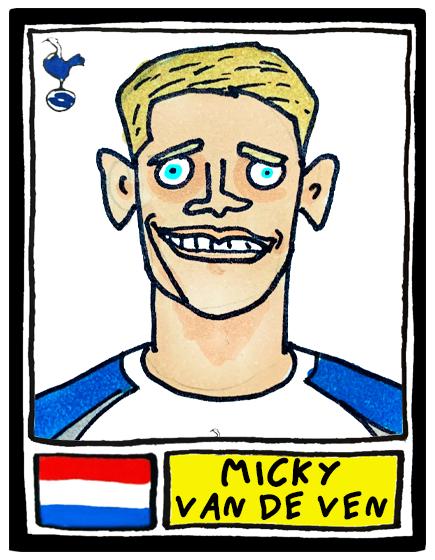 Spurs 25/26 - No Score Draws COYS 25/26 Edition - A3 print of 28 Wonky Panini-style Football Doodles of Tottenham Hotspur's 25/26 Squad