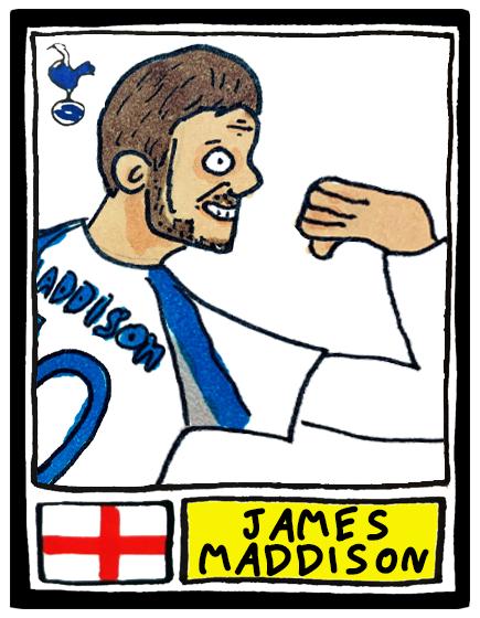 Spurs 25/26 - No Score Draws COYS 25/26 Edition - A3 print of 28 Wonky Panini-style Football Doodles of Tottenham Hotspur's 25/26 Squad