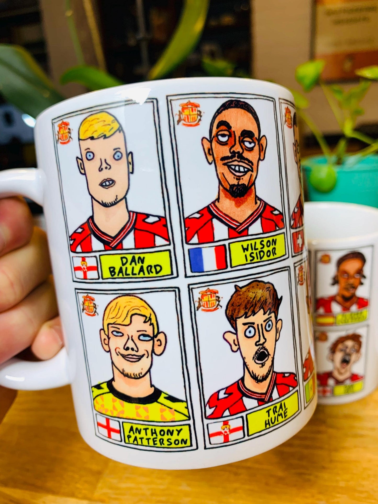 Sunderland Volume 5 - 25/26 Black Cats No Score Draws Mug Set - Set of TWO DIFFERENT 11oz Ceramic Mugs with Wonky Doodles Of SAFC 25/26 Side