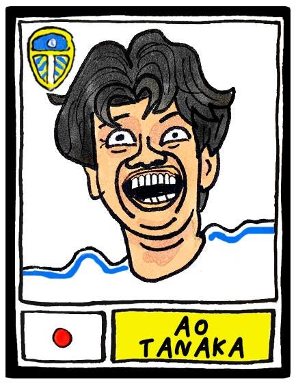 Leeds Utd 25/26 - No Score Draws Farkeball 25/26 Edition - A3 print of 26 Wonky Hand-Drawn Panini-doodles Of Daniel Farke's LUFC PL Squad