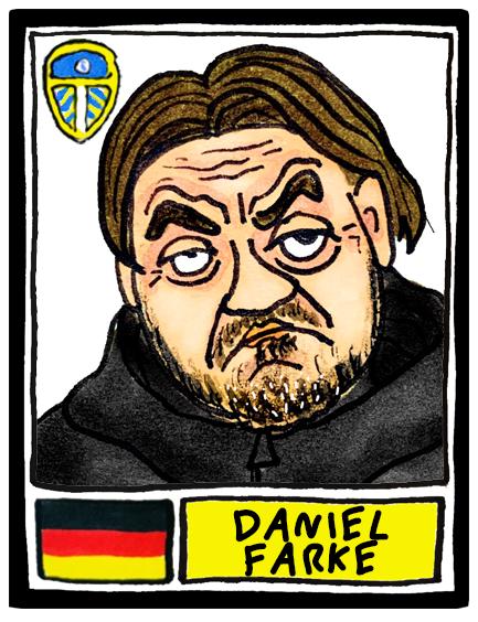 Leeds Utd Volume 4 - No Score Draws Farkeball 24/25 Edition - A3 print of 24 hand-drawn Panini-doodles Of Farke's LUFC Promotion-Winners