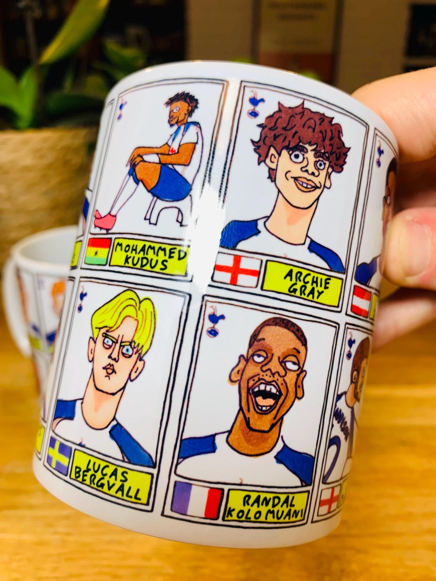 Spurs Volume 6 - COYS 25/26 No Score Draws Mug Set - Set of 2 DIFFERENT 11oz Ceramic Mugs with Wonky Panini-style THFC Doodles