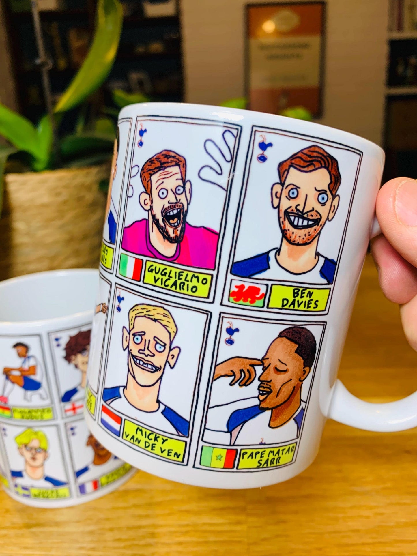 Spurs Volume 6 - COYS 25/26 No Score Draws Mug Set - Set of 2 DIFFERENT 11oz Ceramic Mugs with Wonky Panini-style THFC Doodles
