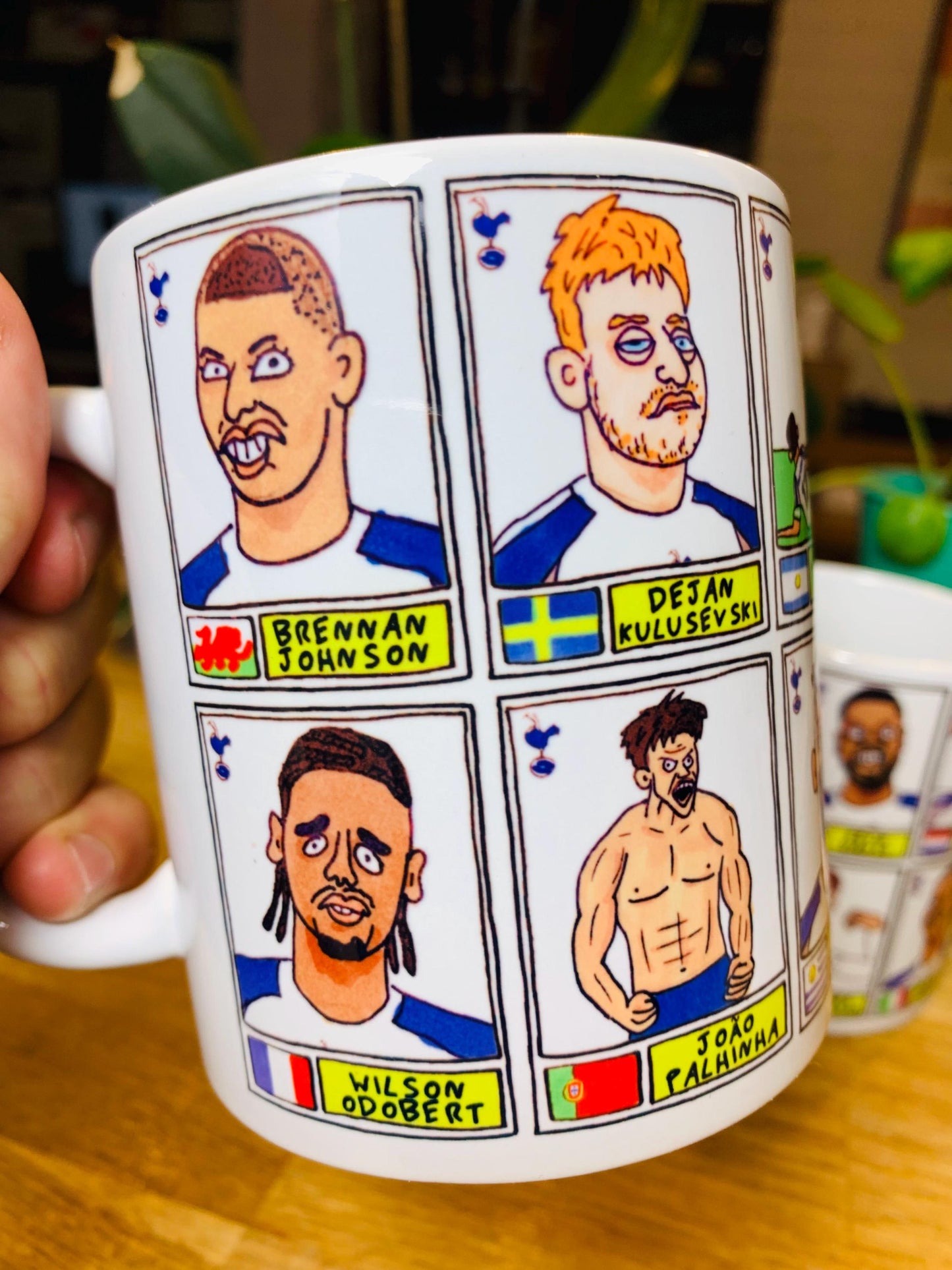 Spurs Volume 6 - COYS 25/26 No Score Draws Mug Set - Set of 2 DIFFERENT 11oz Ceramic Mugs with Wonky Panini-style THFC Doodles